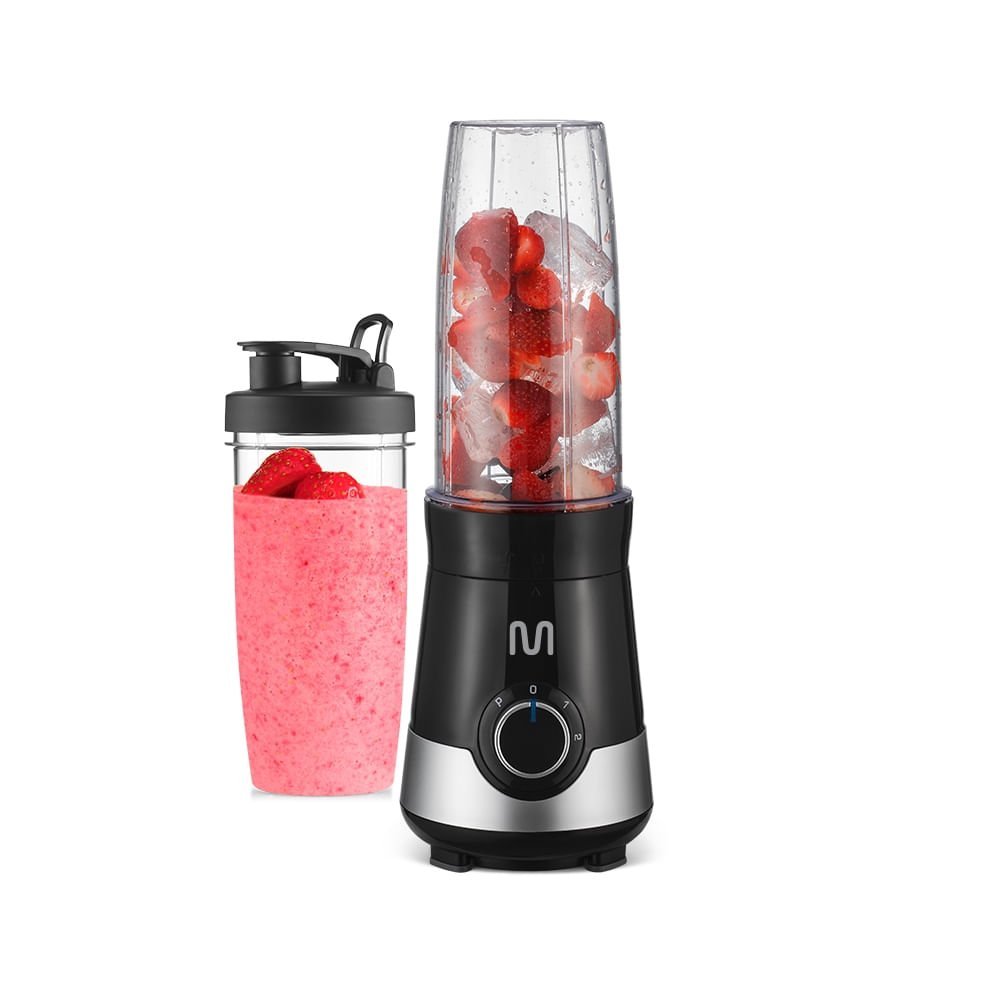 Liquidificador Shake 2 Copos 800ml, 3 Velocidades, 300w-127v Preto e Prata - Go013 Go013 Multilaser - 3