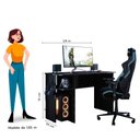 Ver imagem 5 de Mesa Gamer Retangular Nitro Moderno MDP 114cm Preto Loja Sheep