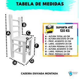4 Cadeiras Cadeirinha Infantil Colorida de Madeira Maciça Super Resistente - 2