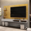 Ver imagem 1 de Painel para Tv até 60 Polegadas Ripado com Nichos Bento Cedro Bali Dj Móveis