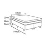 Cama Box Queen Portobel + Colchão Queen Portobel Diplomata Orthopedic com Espuma D-45 65x158x198 cm - 5