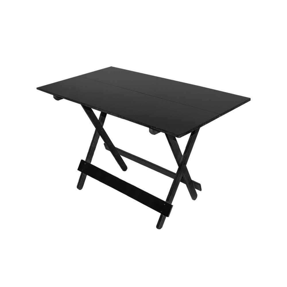 Conjunto de Mesa Dobrável 120x70 Preto com 4 Cadeiras - 2