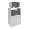 Balcão Multiuso Armário Cozinha para Forno Elétrico e Microondas Organizador com 2 Portas Tayla Bran - 5