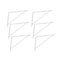 Ver imagem 1 de Kit Suporte Prateleira Com 6 Peças Em Aço Mão Francesa 50x35 - Cor: Branco