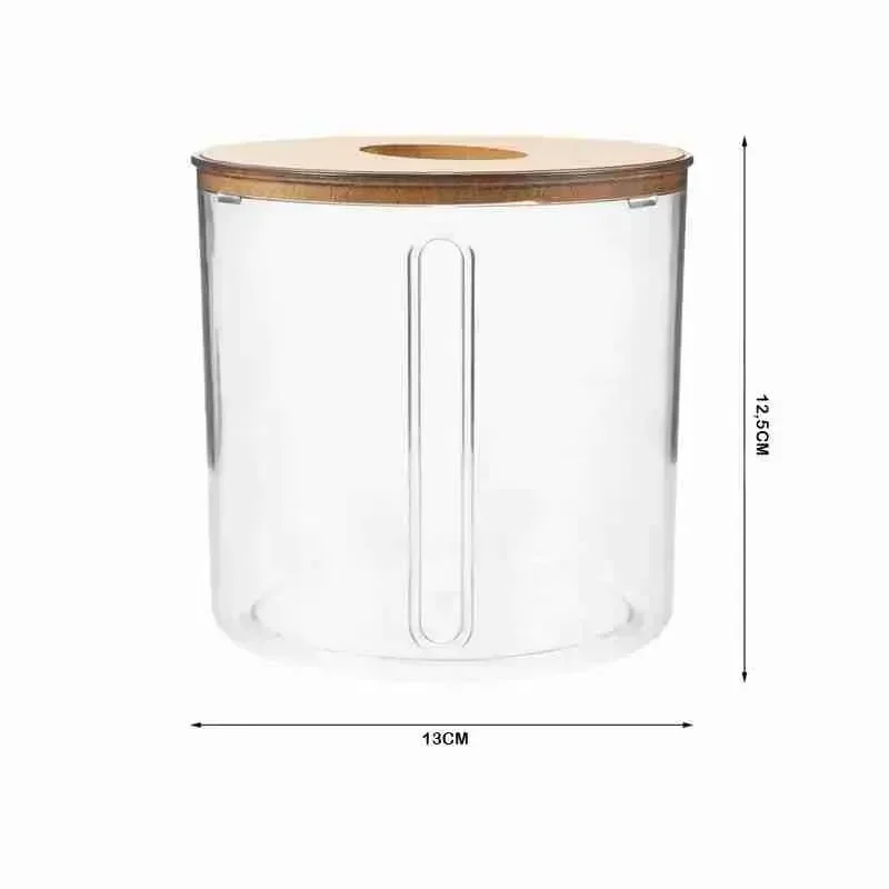 Ver imagem 6 de Porta Papel Higiênico de Luxo Transparente com Tampa de Bambú