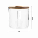 Ver imagem 6 de Porta Papel Higiênico de Luxo Transparente com Tampa de Bambú