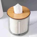 Ver imagem 7 de Porta Papel Higiênico de Luxo Transparente com Tampa de Bambú