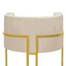Poltrona Decorativa Sala de Estar Nayara Base Metal Dourada:bege - 4