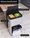 Ver imagem 2 de Takywep Lixeira Vertical Inox 53l com 2 Compartimentos Silenciosa