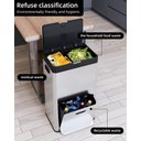 Ver imagem 2 de Takywep Lixeira Vertical Inox 53l com 2 Compartimentos Silenciosa