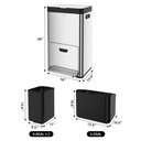 Ver imagem 5 de Takywep Lixeira Vertical Inox 53l com 2 Compartimentos Silenciosa