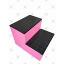 Ver imagem 2 de Escada Escadinha Auxiliar 2 Degraus Antiderrapante para Maca Estética e Beleza - Rosa