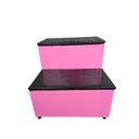 Ver imagem 1 de Escada Escadinha Auxiliar 2 Degraus Antiderrapante para Maca Estética e Beleza - Rosa