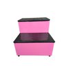 Escada Escadinha Auxiliar 2 Degraus Antiderrapante para Maca Estética e Beleza - Rosa - 1