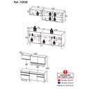 Ver imagem 5 de Armário de Cozinha Compacta 190cm com Leds Veneza Up Multimóveis V2030 Branco/dourado