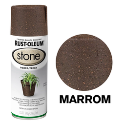 Tinta Spray Efeito Pedra Stone Cor Marrom Rust Oleum - 3