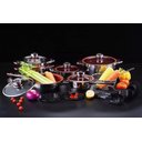 Ver imagem 2 de Jogo de Panela Vermelha Antiaderente/fogão Indução