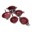 Ver imagem 4 de Jogo de Panela Vermelha Antiaderente/fogão Indução