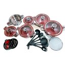 Ver imagem 7 de Jogo de Panela Vermelha Antiaderente/fogão Indução