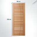 Ver imagem 3 de Folha de Porta Maciça em Eucalipto Acabamento Natural 210x90cm PM93 Seleta Cruzeiro Portas