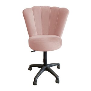 Cadeira Mocho para Estética Escritório Veludo Rosa - Lm Decor
