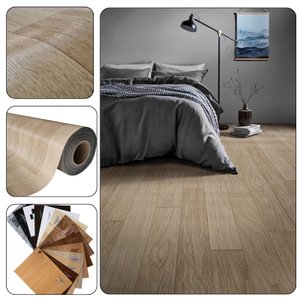 Piso Vinil 0,7mm Pvc em Manta Imita o Madeirado Rolo 1x18mt Cor:216007