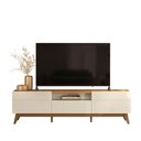 Ver imagem 1 de Rack Bancada Diadema para TV até 75 Polegadas 200cm MDP MDF Off White Loja Doce Lar