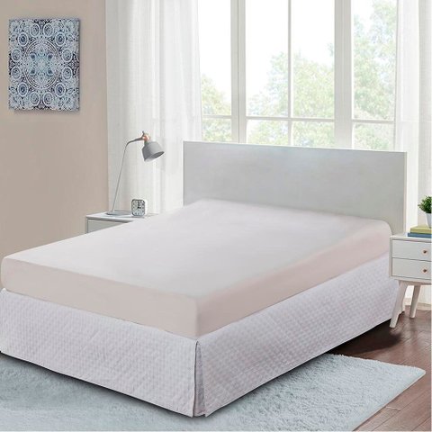 Saia Box Queen Matelassê Branco Realce Premium Sultan