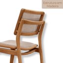 Ver imagem 5 de Conjunto com 2 Cadeiras em Madeira Eloá Cinza/Brisa/Imbuia Marrom