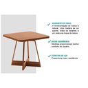 Ver imagem 5 de Mesa para Cozinha Átria 1593 Quadrada Aço C-tampo Madeirado 90x90cm Nogal-freijo Rose - Carraro