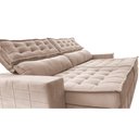 Ver imagem 4 de Sofá Retrátil e Reclinável 2,35m Cama inBox Big Puffer com SoftGel D40 Velupluma Bege