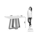 Ver imagem 2 de Conjunto: Mesa Sala Jantar Lins c/ Tampo Madeirado 120x80cm e 4 Cadeiras Milla Nature/Off White -
