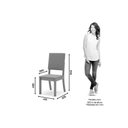Ver imagem 3 de Conjunto: Mesa Sala Jantar Lins c/ Tampo Madeirado 120x80cm e 4 Cadeiras Milla Nature/Off White -