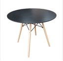 Ver imagem 1 de Mesa de Jantar Redonda Eames Eiffel 100cm Preta