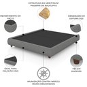 Ver imagem 3 de Cama King Base Box 195cm Cairo Facto Cinza Z37 - Mpozenato