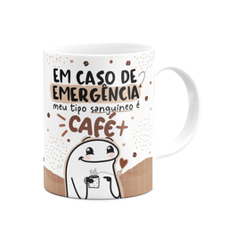 Caneca Divertida Flork - Tipo Sanguíneo, Café! Branca - 2