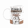 Caneca Divertida Flork - Tipo Sanguíneo, Café! Branca - 1