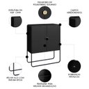 Ver imagem 3 de Balcão de Cozinha 90cm com 2 Portas Mario Nero/preto A10 - Mpozenato
