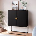 Ver imagem 1 de Balcão de Cozinha 90cm com 2 Portas Mario Nero/preto A10 - Mpozenato