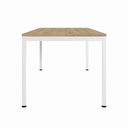 Ver imagem 2 de Mesa de Cozinha e Refeitório 180cm x 90cm Industrial MDP e Metal Macadâmia com Branco F5 Office
