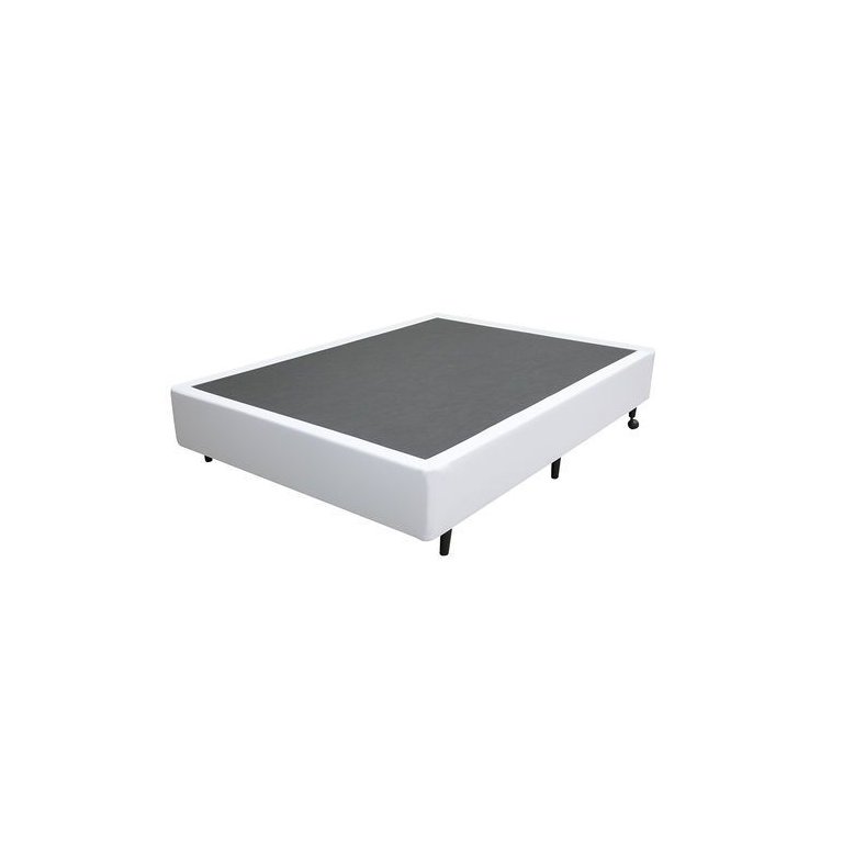Cama Box Casal 138 Bello Box - Tecido Sintético Branco