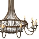 Ver imagem 4 de Lustre Grande Dourado com 12 Bocais para Sala de Jantar Grande