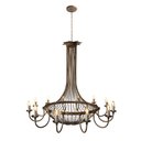 Ver imagem 7 de Lustre Grande Dourado com 12 Bocais para Sala de Jantar Grande