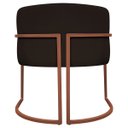 Ver mais imagens de Poltrona Decorativa para Sala Recepção Luna Tecido Sintético Cores Base de Ferro Bronze
