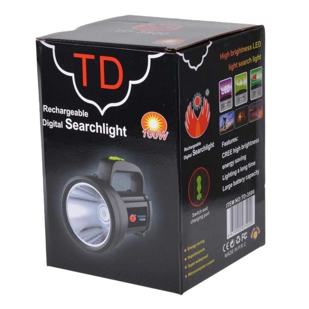 Lanterna 100w Alcance 2km 2000metros Holofote Farolete Led - 7