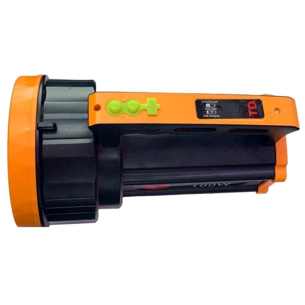 Lanterna 100w Alcance 2km 2000metros Holofote Farolete Led - 2