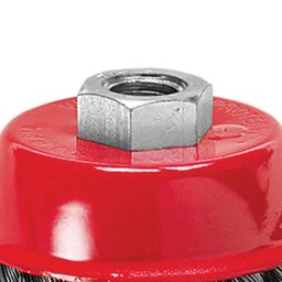 Escova de Aço Carbono Torcido Tipo Copo 75 mm com Rosca M14 kit 2 Unidades - 4