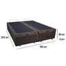 Cama Box Baú King Bipartido Suede Sereneprime Marrom 192x203x44 - 3