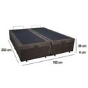 Ver imagem 3 de Cama Box Baú King Bipartido Suede Sereneprime Marrom 192x203x44