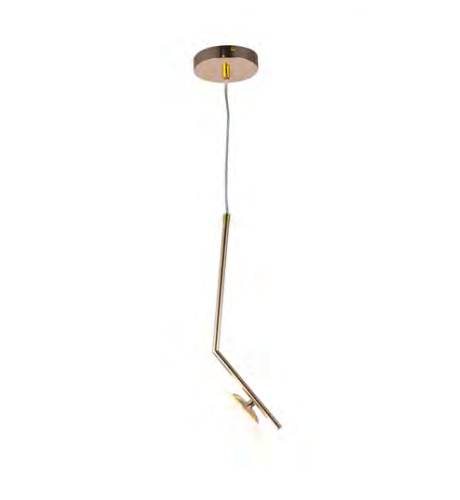 PENDENTE METAL OURO VELHO GLOBO LEITOSO 1XE27 45CM - 1